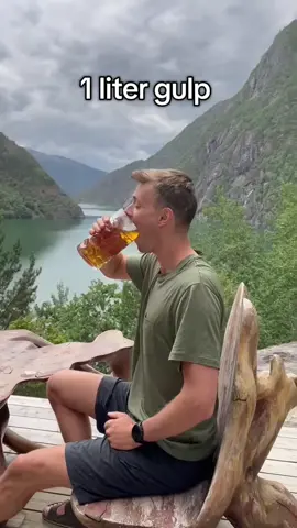 Just a casual liter chug #chugging #fast #chug #fyp #challenge 