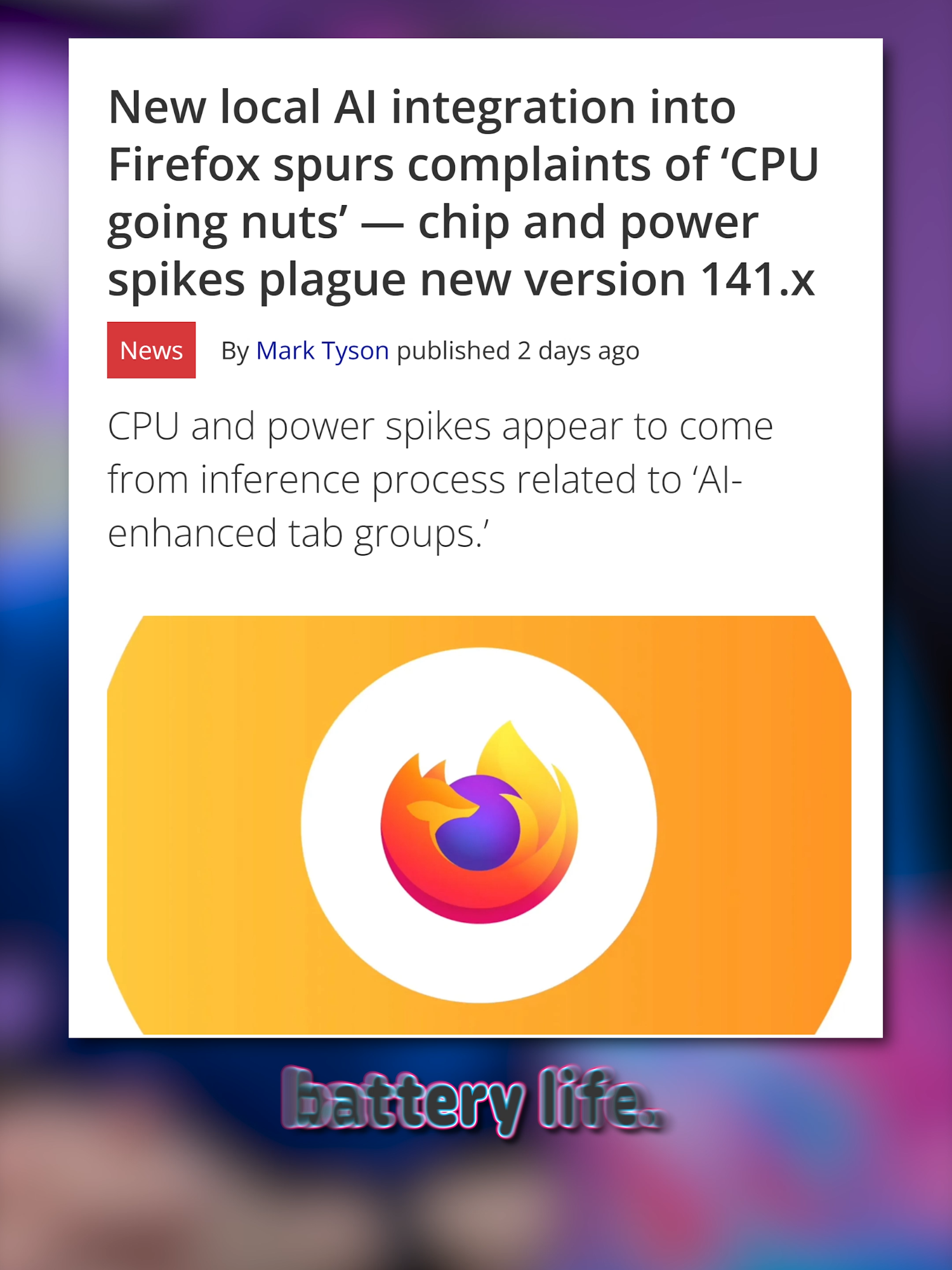 Firefox Bad AI