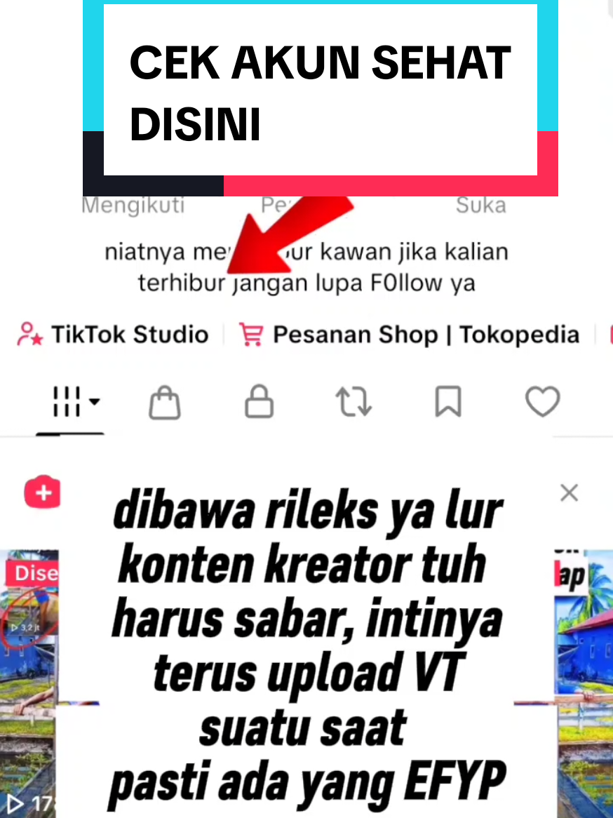 cek kesehatan akun  #tiktok #fyp #fypシ゚ #fyppppppppppppppppppppppp 