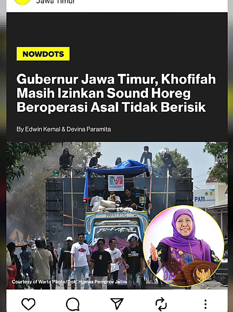 🤣 SC : NOWDOTS #soundhoreg #gubernurjawatimur #khofifah #fyp 