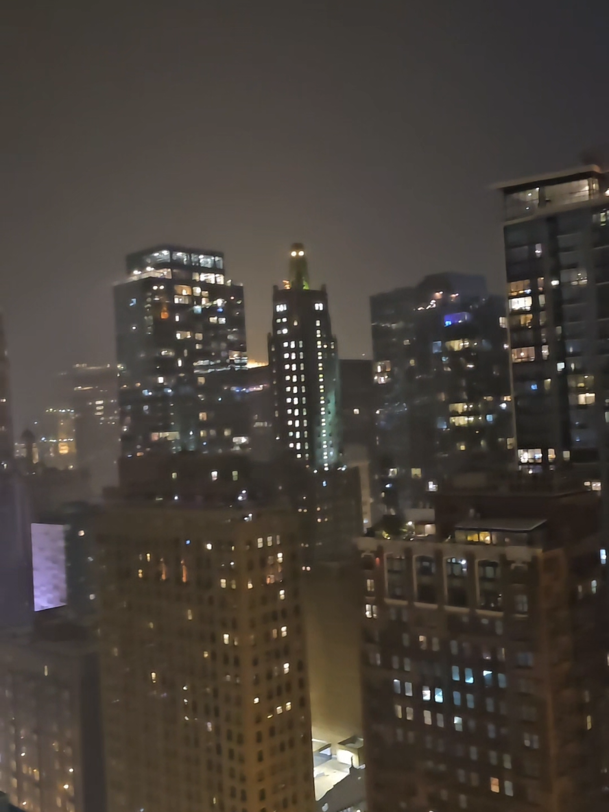 Lightning strikes downtown Chicago on August 11, 2025. Heavy rains on the same day the city announces rollout of a real time flood monitoring system #flood #lightning  #thunderstorm #skyline  #chicago 
