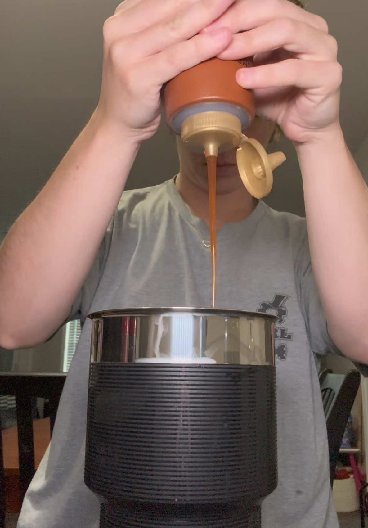 By far my favorite coffee to make at home #coffeeathome #pumpkinicedcoffee #coffeecontent 