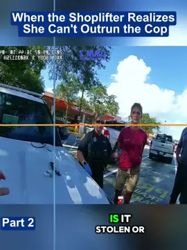 When the Shoplifter Realizes She Can't Outrun the Cop #copsoftiktok #cops 
