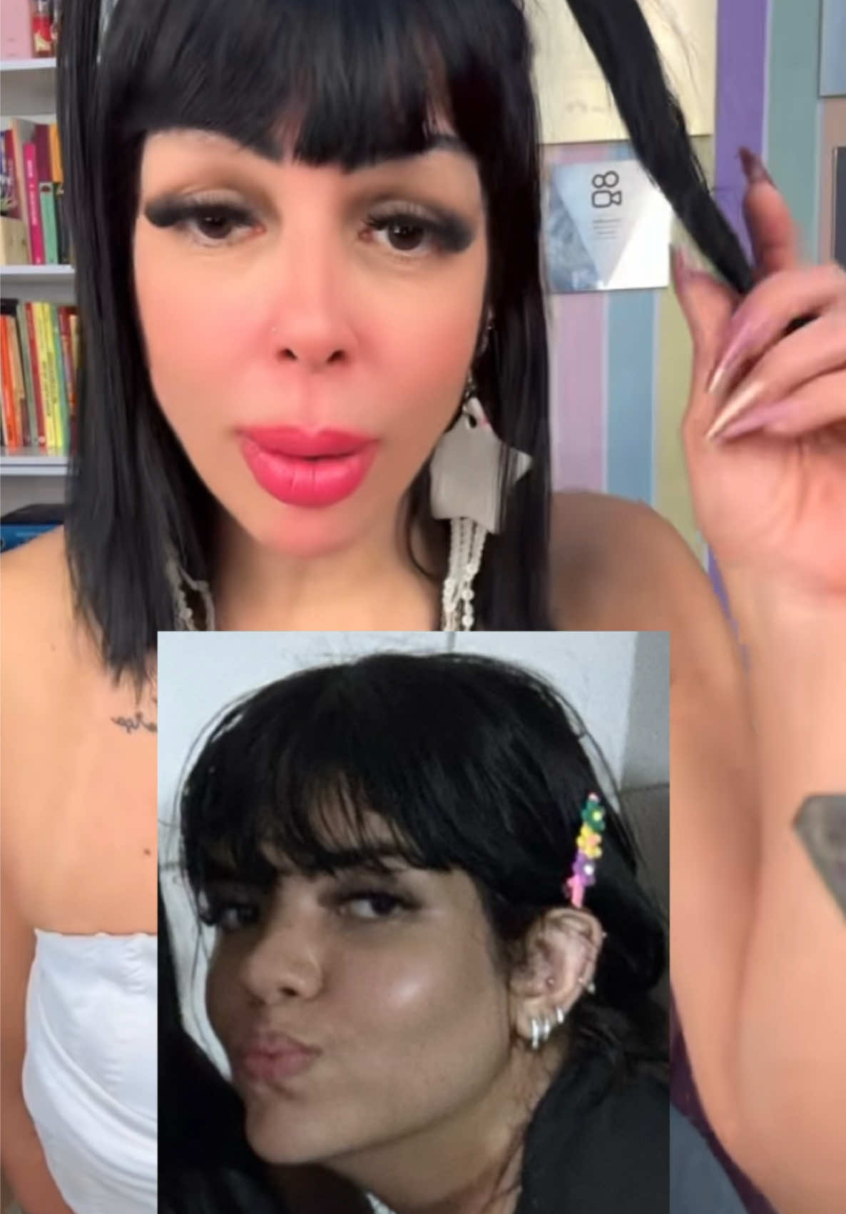 A Kérollen que tenta me imitar pq eu sempre fui linda! #kerollenenancy #maeefilha #beleza 