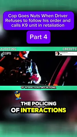Cop Goes Nuts When Driver Refuses to follow his order and calls K9 unit in retaliation #fyp #foryoupage #duet #capcut #foryou  