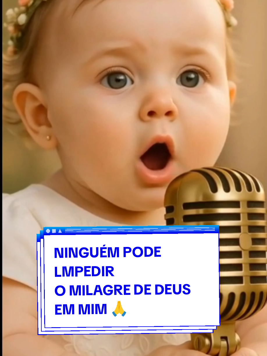 NINGUÉM PODE LMPEDIR OMILAGRE DE DEUS EM MIM! #gospel #pravocê #criancacantando #bebes #jesus 
