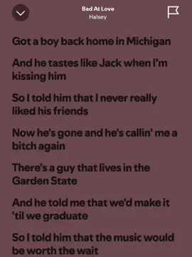 Bad At Love - Halsey #BadAtLove #Halsey #lyrics #lyrics_songs #fyp 