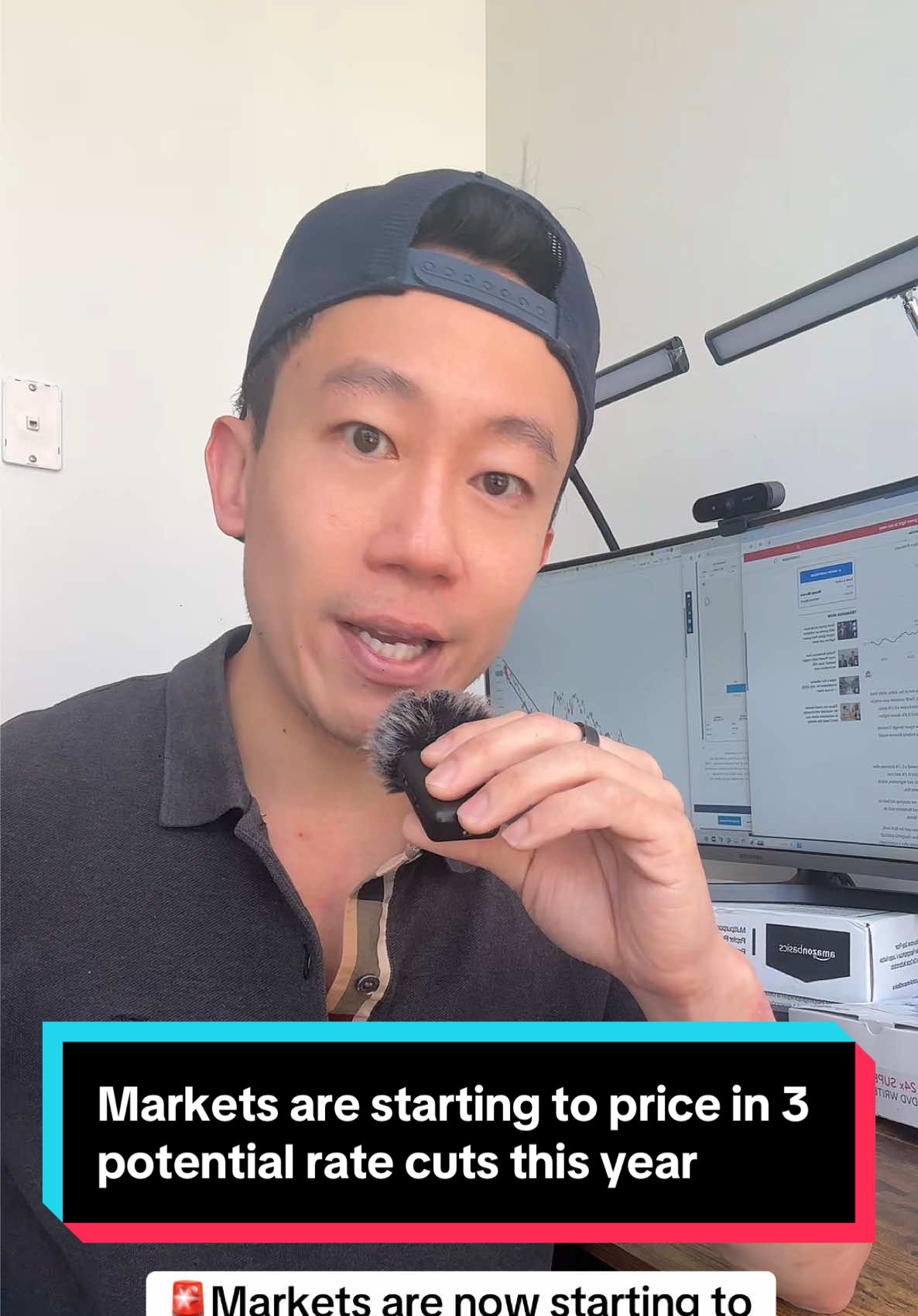 08/12: BREAKING: Markets are now starting to price in 3 potential rate cuts this year ‼️  #stocks #stockmarket #invest #money #financialfreedom  