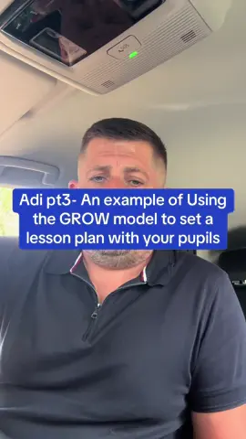 Adi part 3. An example of using the. Grow model doing a moving off and stopping lesson with your pupils. This model can be applied to any lesson plan with your students around there current ability setting small manageable goals with them and possibly sharing responsibility. #part3 #pdi #adi #foru #unitedkingdom 