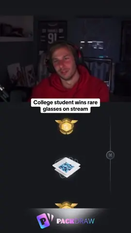 College student wins rare glasses on stream #kickstreaming 