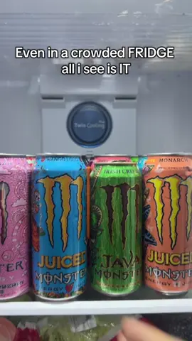 Same vid with a little twist, spent an hour cleaning the fridge and the empty cans for this lol #monster #monsterenergy #whitemonster #fridge #fyp