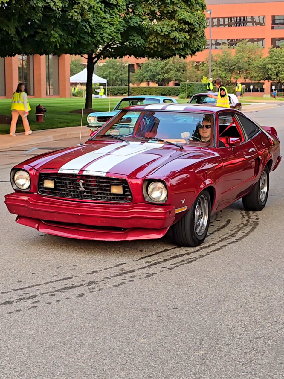 1978 Ford Mustang II Classic Car Drive By Engine Sound Troy Traffic Jam Car Show 2025