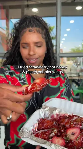 I know y’all hated the peanut butter & jelly wings 😂… but would you try strawberry hot honey or peach cobbler wings?? 🍓🍯🥧 10/10 — sweet, spicy, crispy perfection every bite 🔥 Cheesesteaks were solid too… and with a name like Cheesesteaks they BETTER be good 😏💯 📍 821 belmar blvd, belmar nj  #pbjwings #wingtok #viralwings #foodietok #foodietiktok                 
