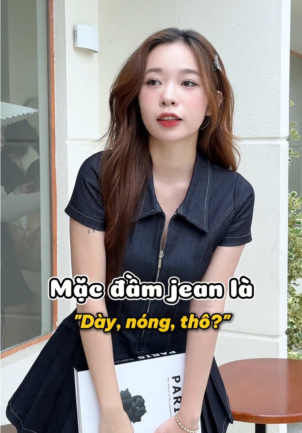 Đầm jean ly xòe xinh🍓🍭✨#TikTokFashion #xuhuong #chibest #phoidoxinh#damjitranggiare 