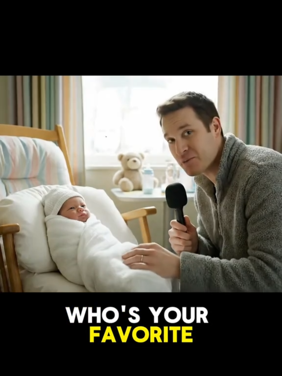 Asking a Baby who their favorite family member is Part 2 #babyinterview #babyfever#babytiktok #grandpalove#fyp #ai #veo3