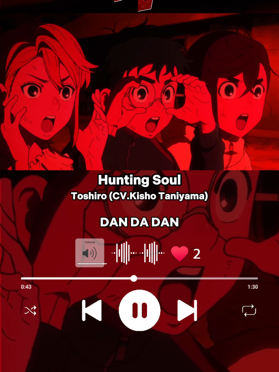 DAN DA DAN | Hunting Soul - Toshiro (CV.Kisho Taniyama) | #Anime #dandadan #huntingsoul #hayashii #toshiro 