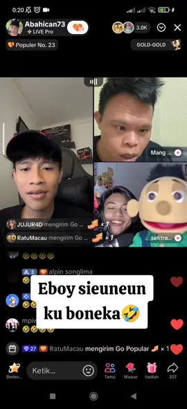 Eboy dan boneka🤣#abahican #eboy #hiburan 