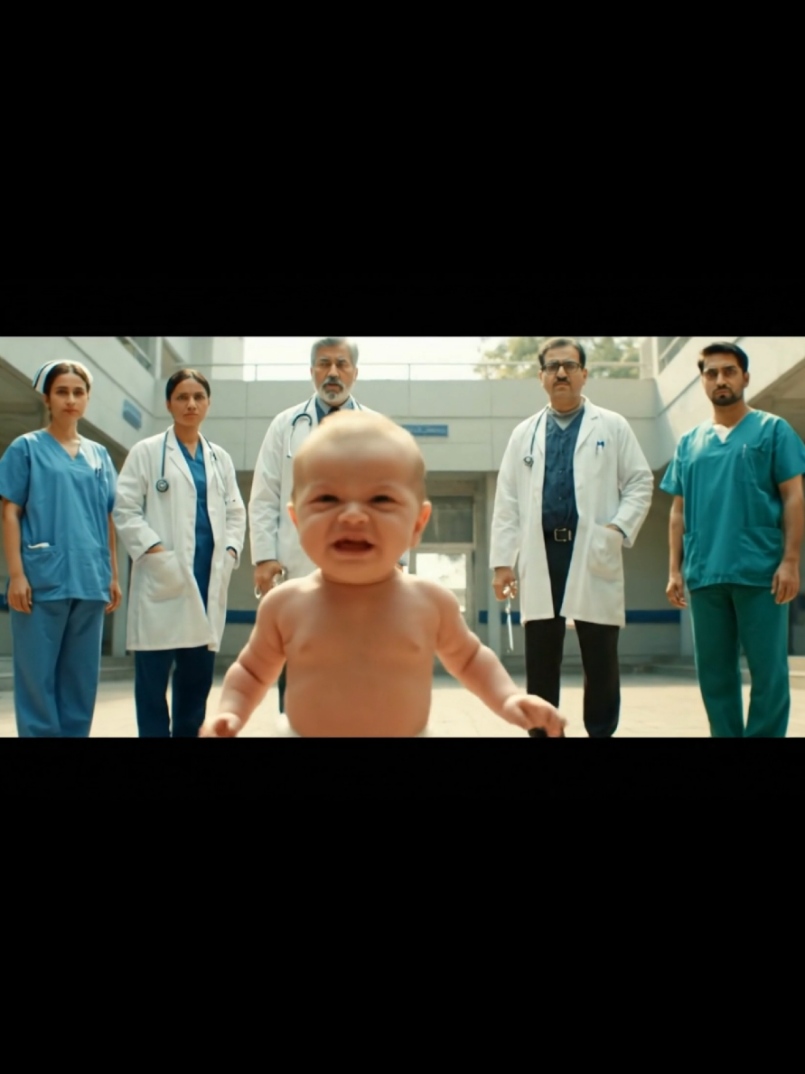 New born baby ki Docter ko Dhamki 🤣🤣🤣! New Funny  video of newborn baby! #trending #funny #fyp #baby #newborn 