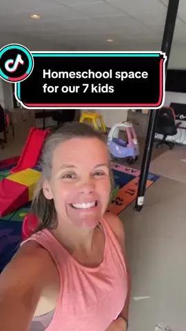 Our 2025/2026 homeschooling space! I have 3 highschoolers, 1 middle schooler, 1 elementary schooler, and 2 Pre-K’ers this year! #homeschool #highschool #middleschool #elementaryschool #preschool 