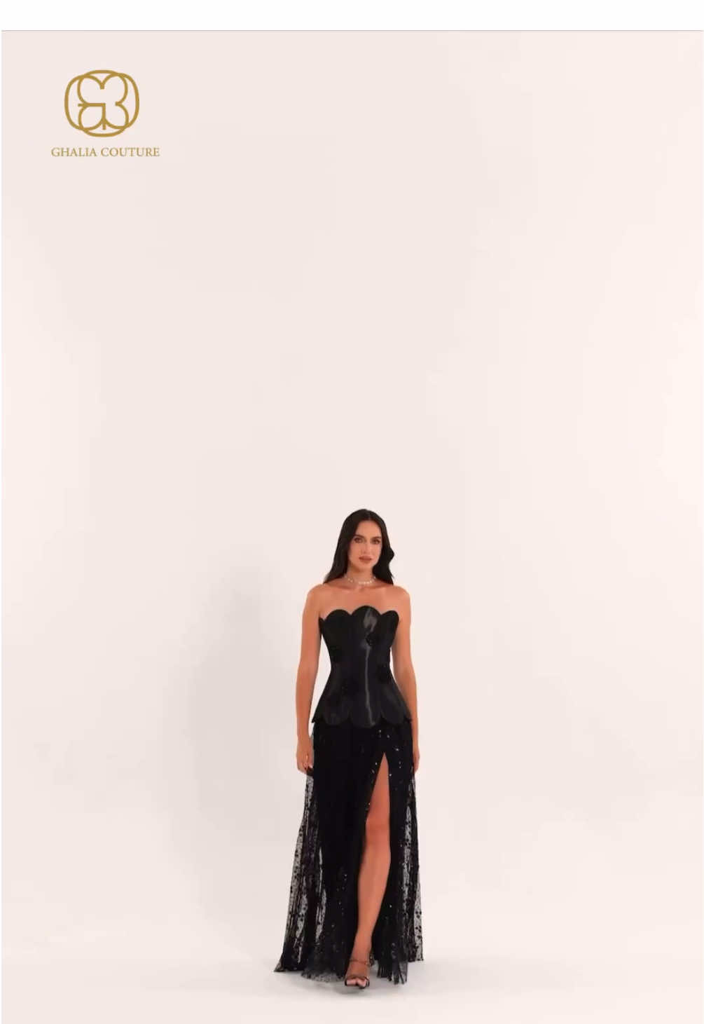 Shining on a Black Dress #غالية_كوتور #ghaliacouture #حياة_مول #foryou #الرياض 