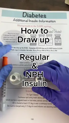 💉 Mixing Regular & NPH in the same syringe. It can be a little tricky and this video shows you how and why we do it in nursing school! #nursingschool #nursingtiktok #futurenurse #nursingstudentsoftiktok #nursingnotes #nursingstudent #bsn #nursingmajor #nursing #rn#onthisday 