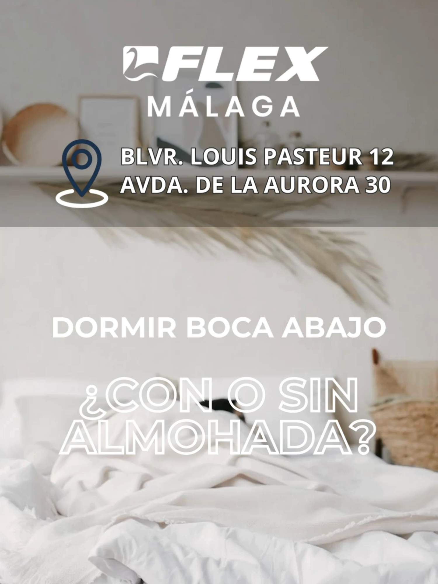 😴💤 Si duermes boca abajo, este consejo es para ti La clave para cuidar tu cuello y evitar molestias está en elegir una almohada suave y baja, que mantenga tu columna alineada y te permita un descanso más saludable. 🛏️✨ En Flex Málaga te ayudamos a encontrar la almohada perfecta para tu postura al dormir, combinando comodidad y tecnología del descanso. 📍 Ven a nuestra tienda en Málaga y pruébalas tú mism@. ¡Dormir bien empieza con la almohada correcta! AVDA. DE LA AURORA 30 BLVR. LOUIS PASTEUR 12 #FLEXMALAGA #FlexMálagacentro #AlmohadasFlex #DormirBocaAbajo #DescansoSaludable #ConsejosDeDescanso #SueñoReparador #TecnologíaFlex #ColchonesYAlmohadas #TiendaDeColchonesMálaga