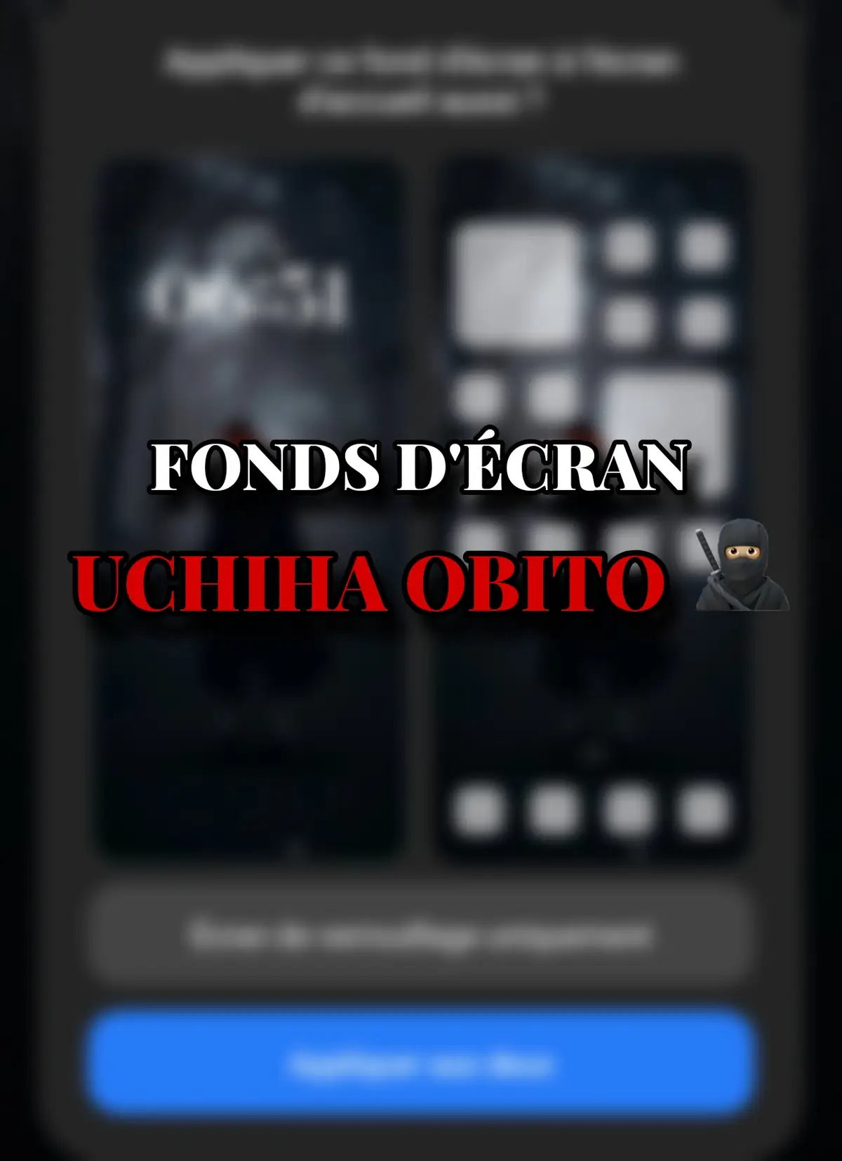 FONDS D'ÉCRAN DE UCHIHA OBITO 🥷👑 #uchiha  #obito #narutoshippuden #animefyp #wallpaper 