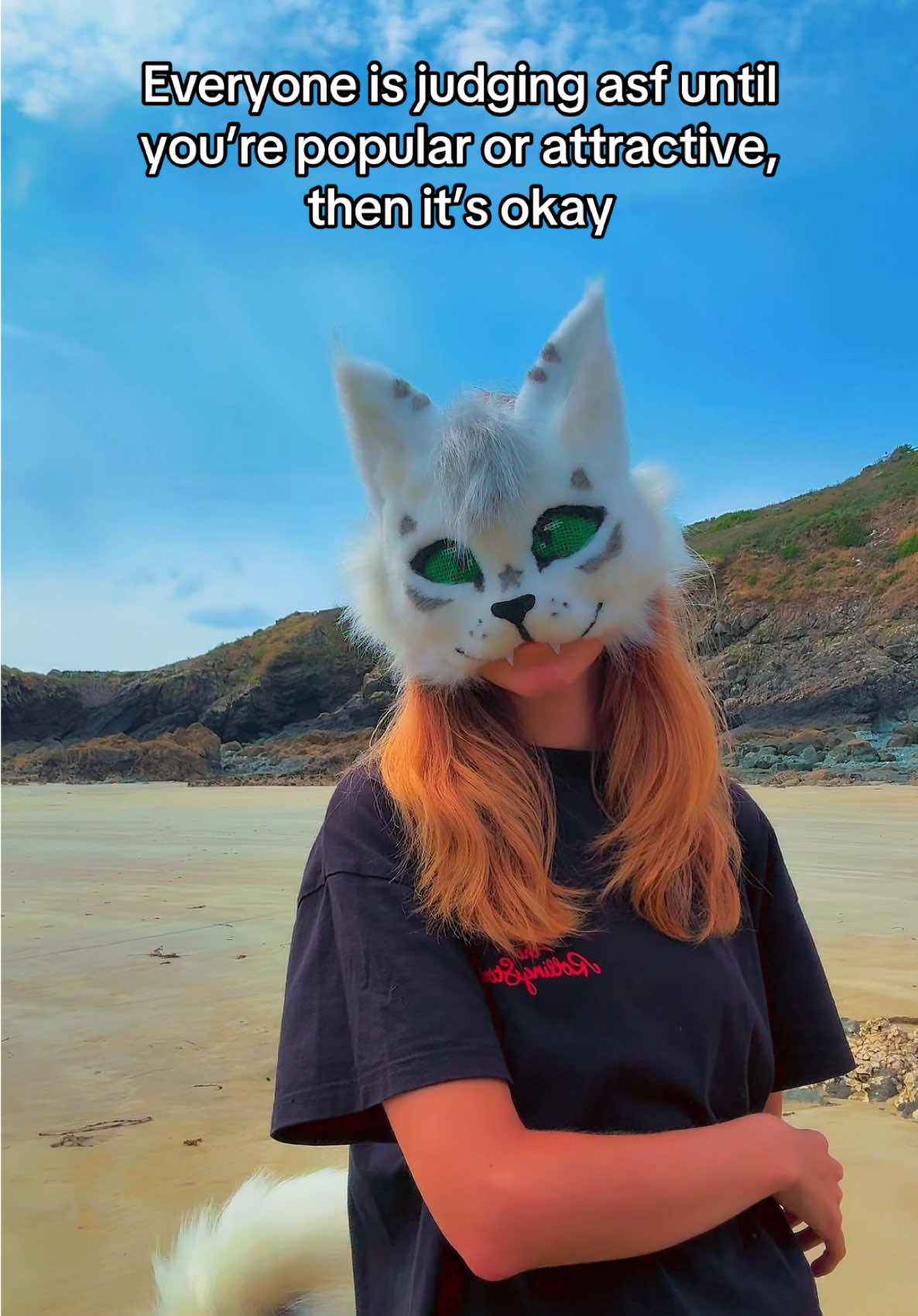 I saw it with a video I posted a few days ago where I was in bath suit, I got all the creepy man of TikTok in my comment section 🤡 #cosmosonpaws #therian #fyp #therianthropy #quadrobics 