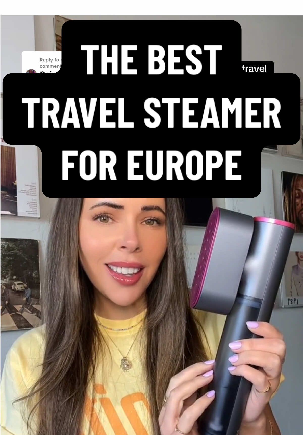 Replying to @nurse_jamie75 Hotels in Europe usually do not provide irons in their hotel rooms. If you need wrinkle-free clothes for your trip you can either check all of your hotels' amenities list prior to booking, or buy this travel steamer so you don't have to worry about that! It's universal voltage so you can use it anywhere in the world, travel size so you can easily fit it in your luggage, and it's both an iron *and* a steamer. Absolute game changer and Europe travel essential. #europe #europetravel #tiktokshopcreatorpicks #travelessentials #traveltips 