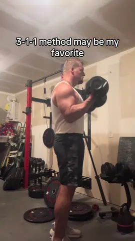 Curls for the win. Try the 3-1-1 method! #healthy #dadbod #homegym 