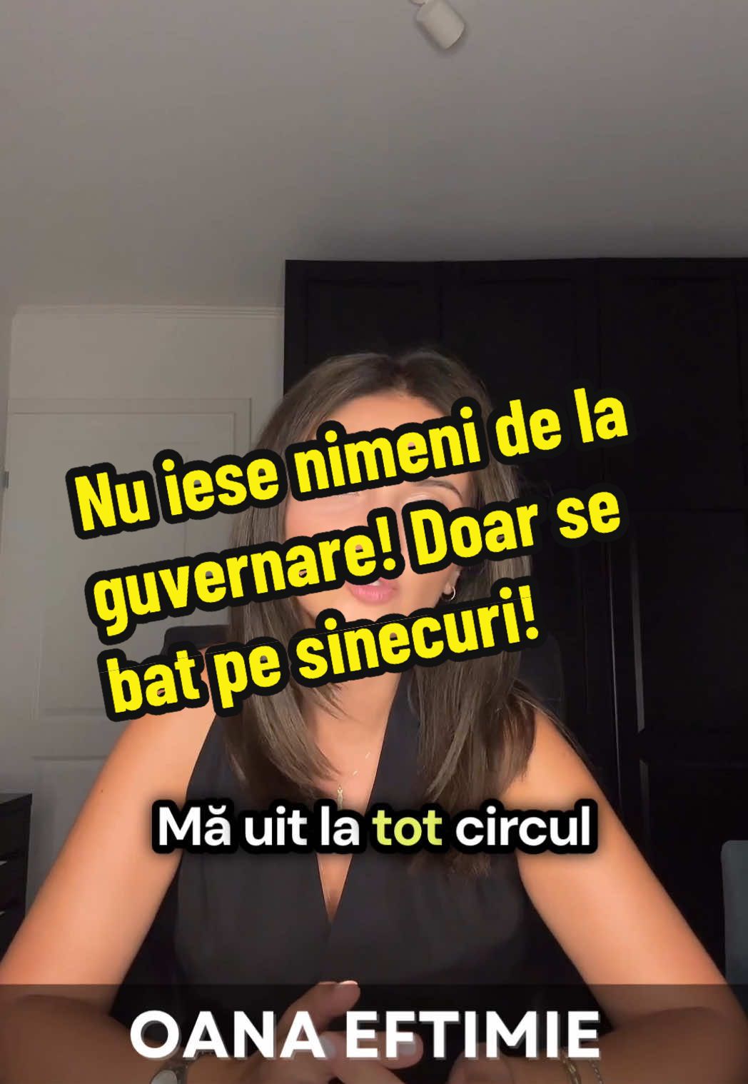 Nu iese nimeni de la guvernare! Doar se bat pe sinecuri! #oanaeftimie 
