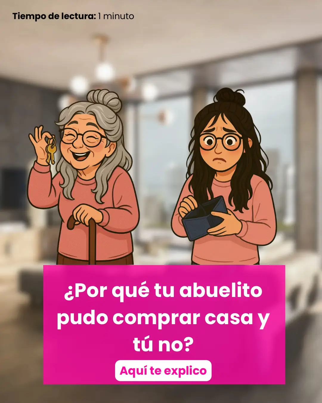 Tu abuelo con un sueldo normal compró casa. Tú, con carrera y dos trabajos… ni cerca. 📊 Las casas en México suben 9.5% al año, mientras los salarios crecen mucho menos. La tasa hipotecaria promedio es 11.5% y el precio mediano supera el millón de pesos. 💥 No es flojera. Es un sistema que te dejó fuera del juego. #politics #pedroinfante #joven #vivienda #viviendapropia 