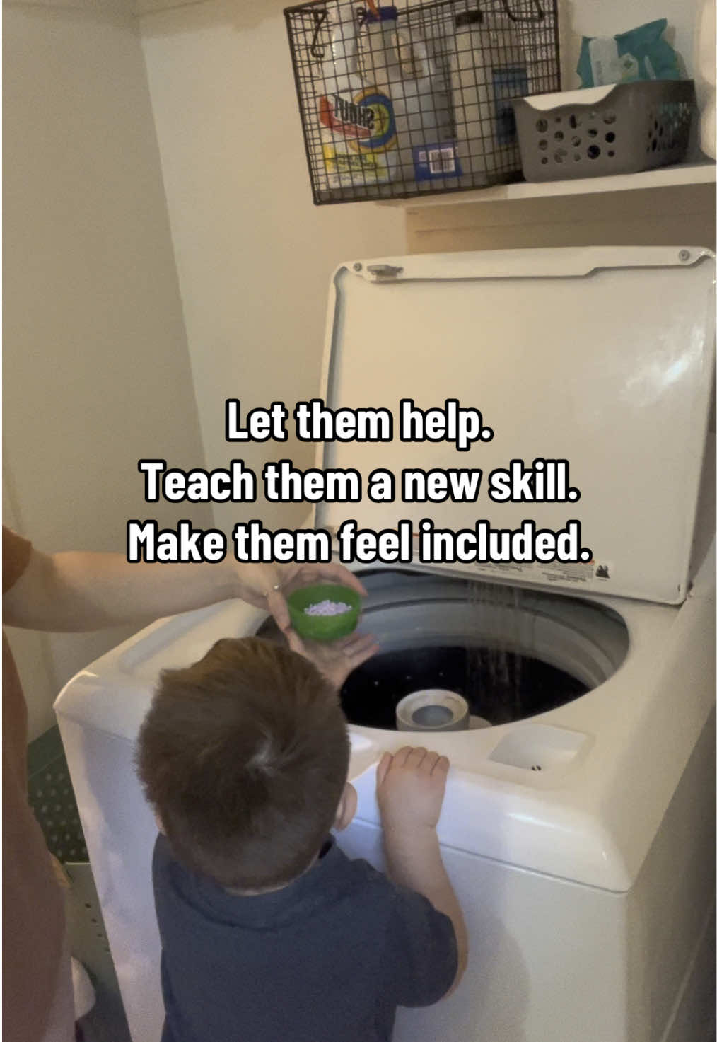 Children love to help, let them! #toddlermom #letthemhelp #mylittlehelper #teachthemyoung 