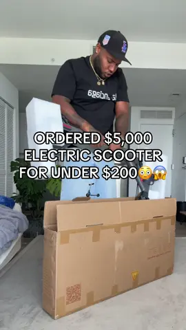 ORDERED $5000 ELECTRIC SCOOTER FOR UNDER $200😳😱🛴#scooter #electricscooter #toys #tiktokshop #freeshipping 