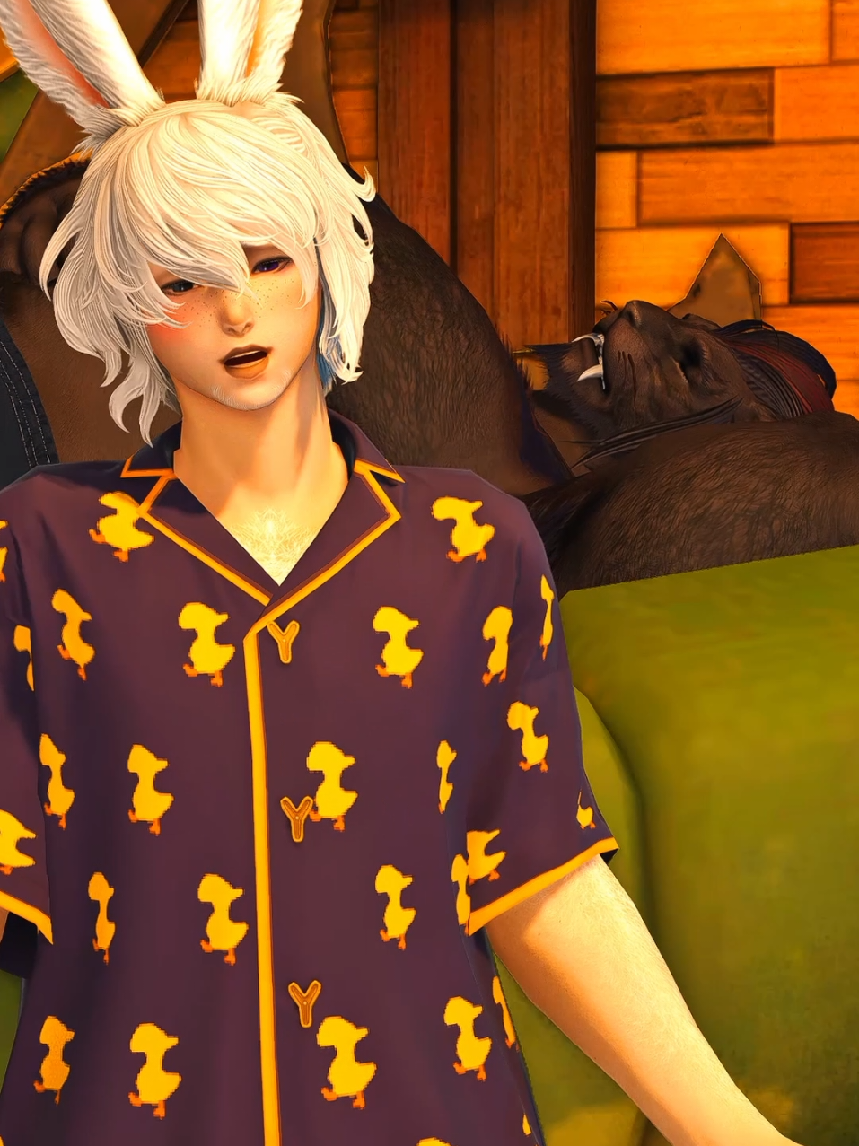 Don't mind him, his sleep talk is mostly nonsense. #ffxiv #finalfantasyxiv #ffxivmeme #ffxivtok #ffxivonline 