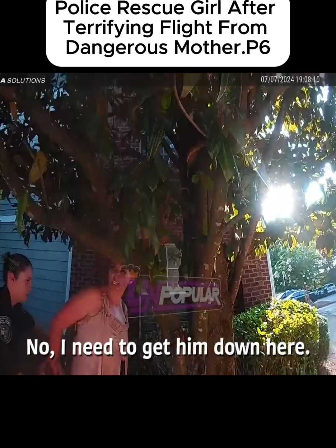 Police Rescue Girl After Terrifying Flight From Dangerous Mother#cop