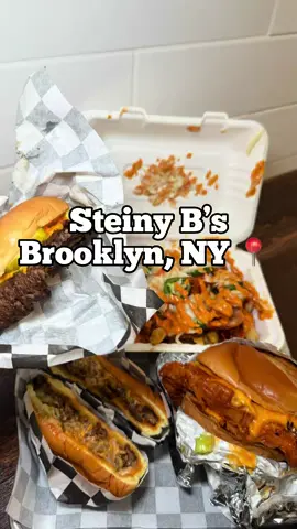 Steiny B’s (942 Flatbush Ave 📍) just opened up and it's looking to make a name for itself! Mainly specializing in smashburgers they also serve delicious Nashville hot fried chicken! Their jalepeno smash and classic smash were good to set the tone-when I moved on to the sweet chili chicken sandwich there was no return  The loaded Nashville hot fried chicken fries were very fulfilling and appetizing! #delicious #yum #tiktokfood #tiktokfoodie #smashburger 