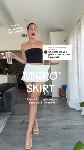 Replying to @clocherrybby🥰 it’s sooo pretty and comfy ✨🤍 I have it in both black and white  #tiktokshopfinds #SummerFashion #microskirt #miniskirt 