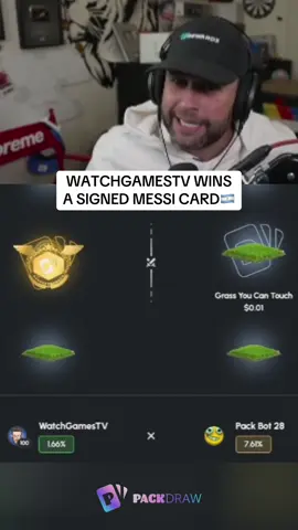 WATCHGAMESTV WINS A SIGNED MESSI CARD🇦🇷 #kickstreaming 