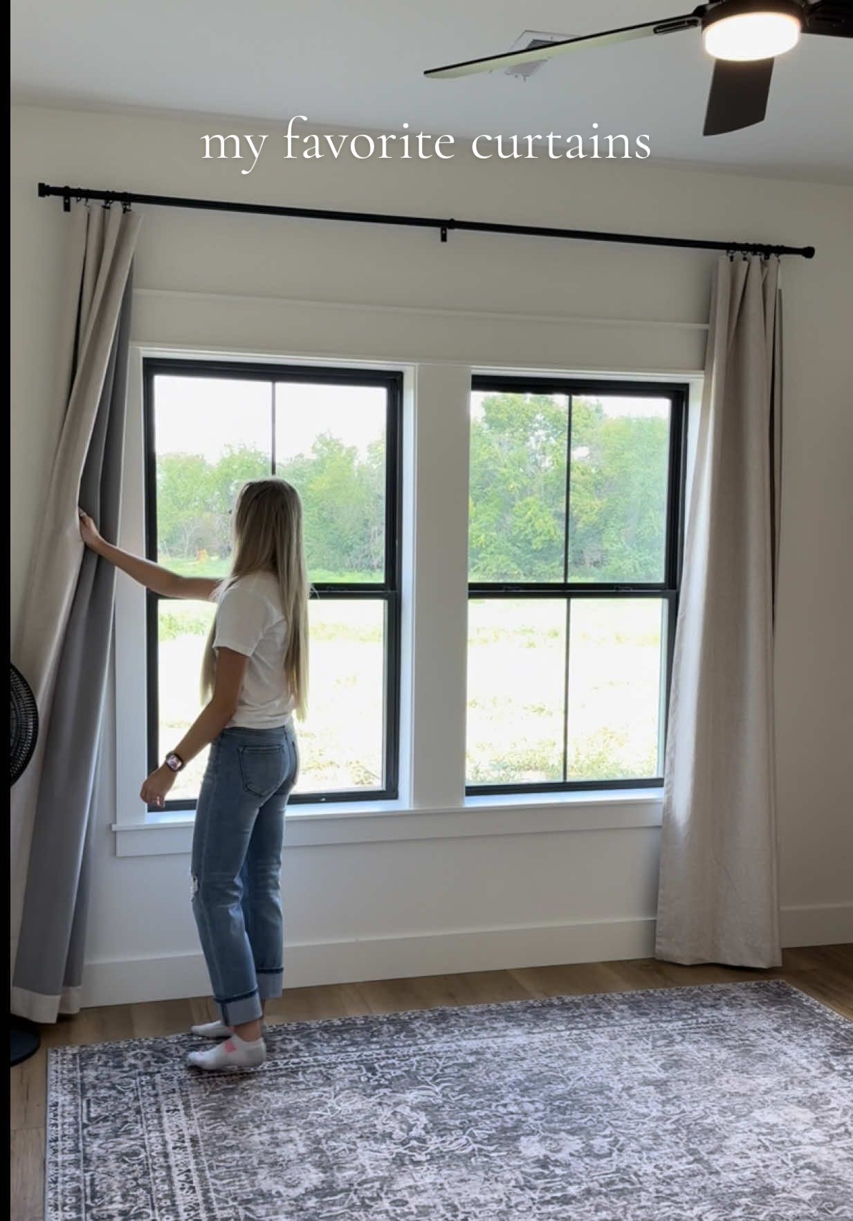 Hands down my favorite blackout curtains 🙌🏼 so inexpensive yet they look high end!  #curtains #homedecor #blackoutcurtains #decoratewithme #modernorganic 