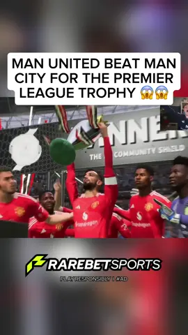 MAN UNITED BEAT MAN CITY FOR THE PREMIER LEAGUE TROPHY 😱 #manunited #manchesterunited #football #PremierLeague #cr 