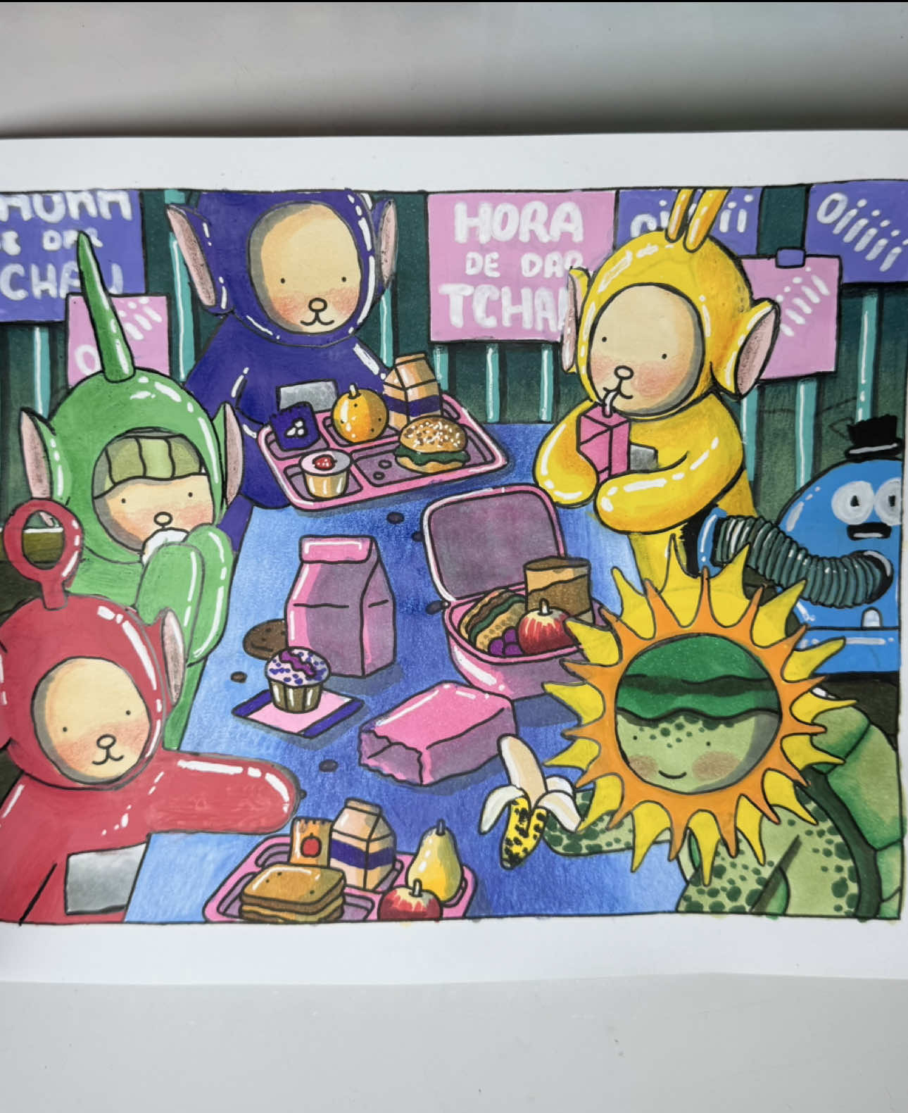 Pintando Bobbie Goods - Teletubies 💜💚💛❤️ #coloring #bobbiegoods #fyp #fyy #bobbiegoodscoloringbook 