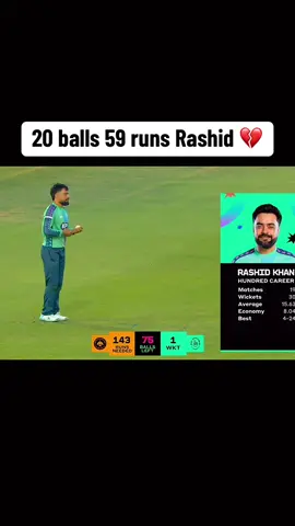 Rashid Expensive Bowling today 20 balls 59 runs 💔💔💔💔😩😩 #Rashidkhan #fyp #cricketlovers #foryou #fyp 