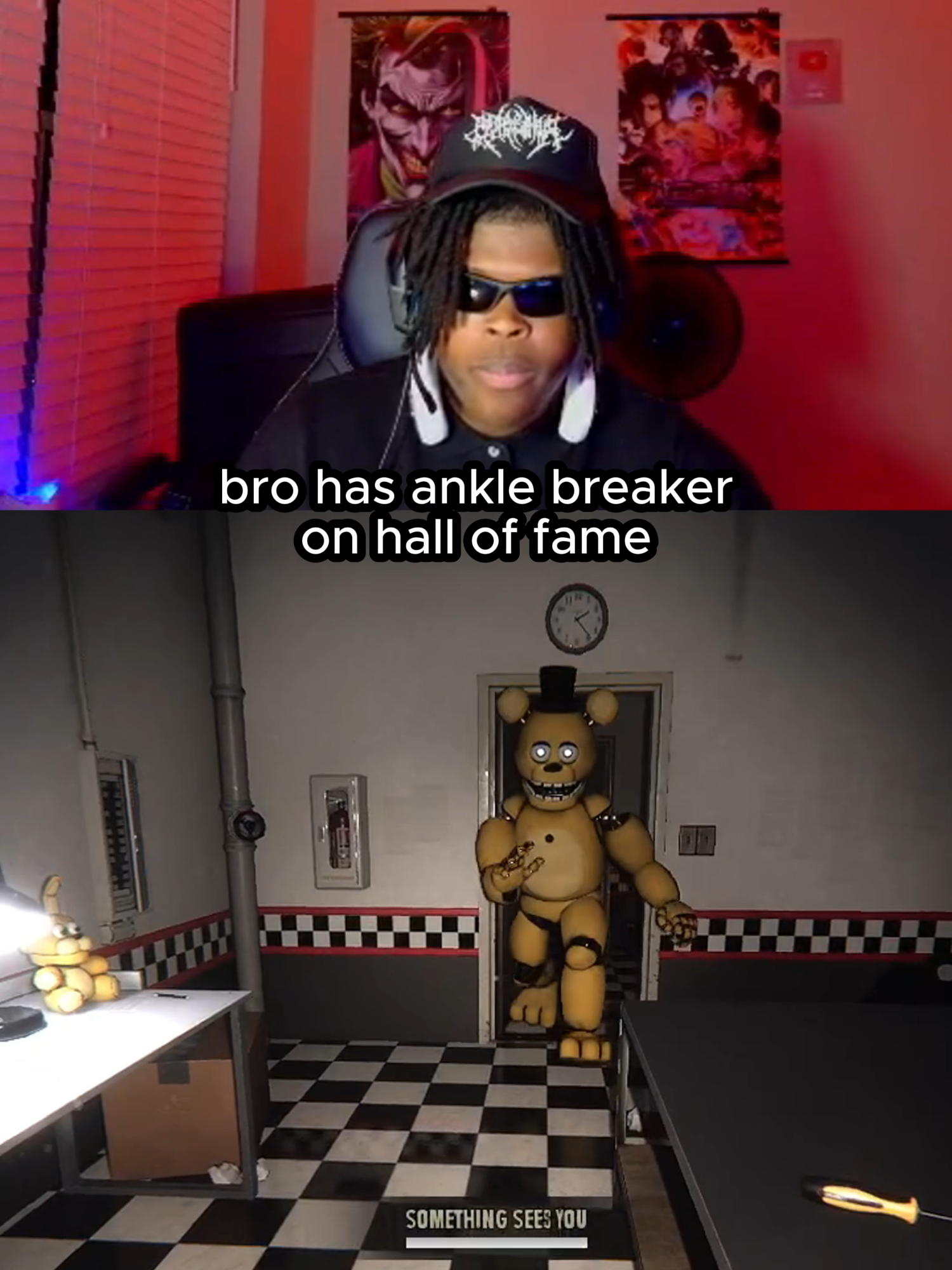bro breakin ankles like its nothing 😂 (Twitch/YT: HeyyVance) #fnaf #anklebreaker #scarygames #jumpscare #fypage #viral