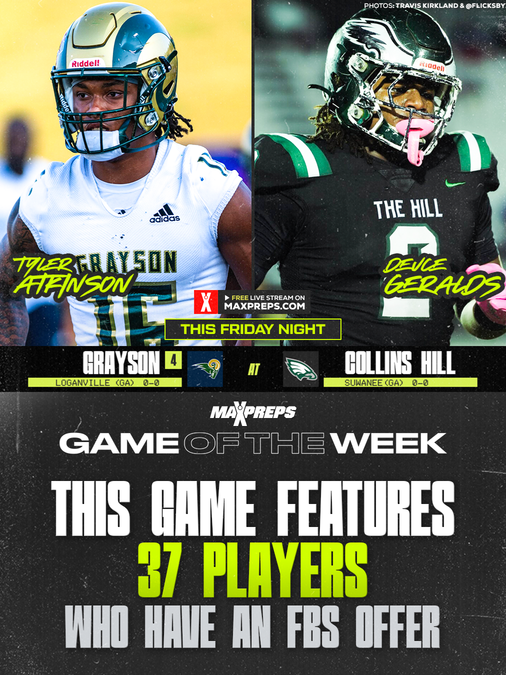 Grayson vs Collins Hill features 37 players with an FBS offer 👀 🏈 #grayson #collinshill #georgia #gameoftheweek #highschoolfootball #footballtiktok #maxpreps