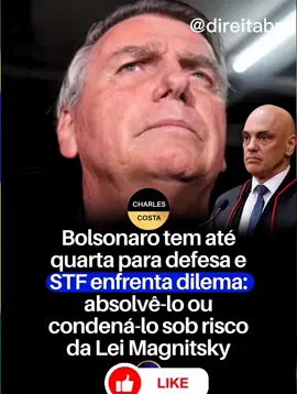 tá difícil para o stf #stf #leimagnistsky #jairbolsonaro #moraes 