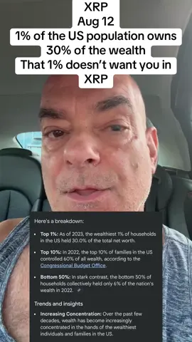 #XRP 1% owns 30% of wealth in US, they don’t want you to know about XRP #xrparmy #xrpnews #CRYPTO #viral 