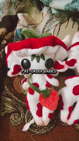 Pre order babies (hand made plush) 🍄🍓🐮