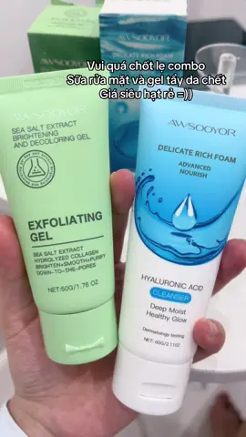 Gel tẩy da chết và sữa rửa mặt ngăn ngừa mụn hiệu quả #awsooyor #viral #fybシ #suaruamat #tẩytếbàochết 