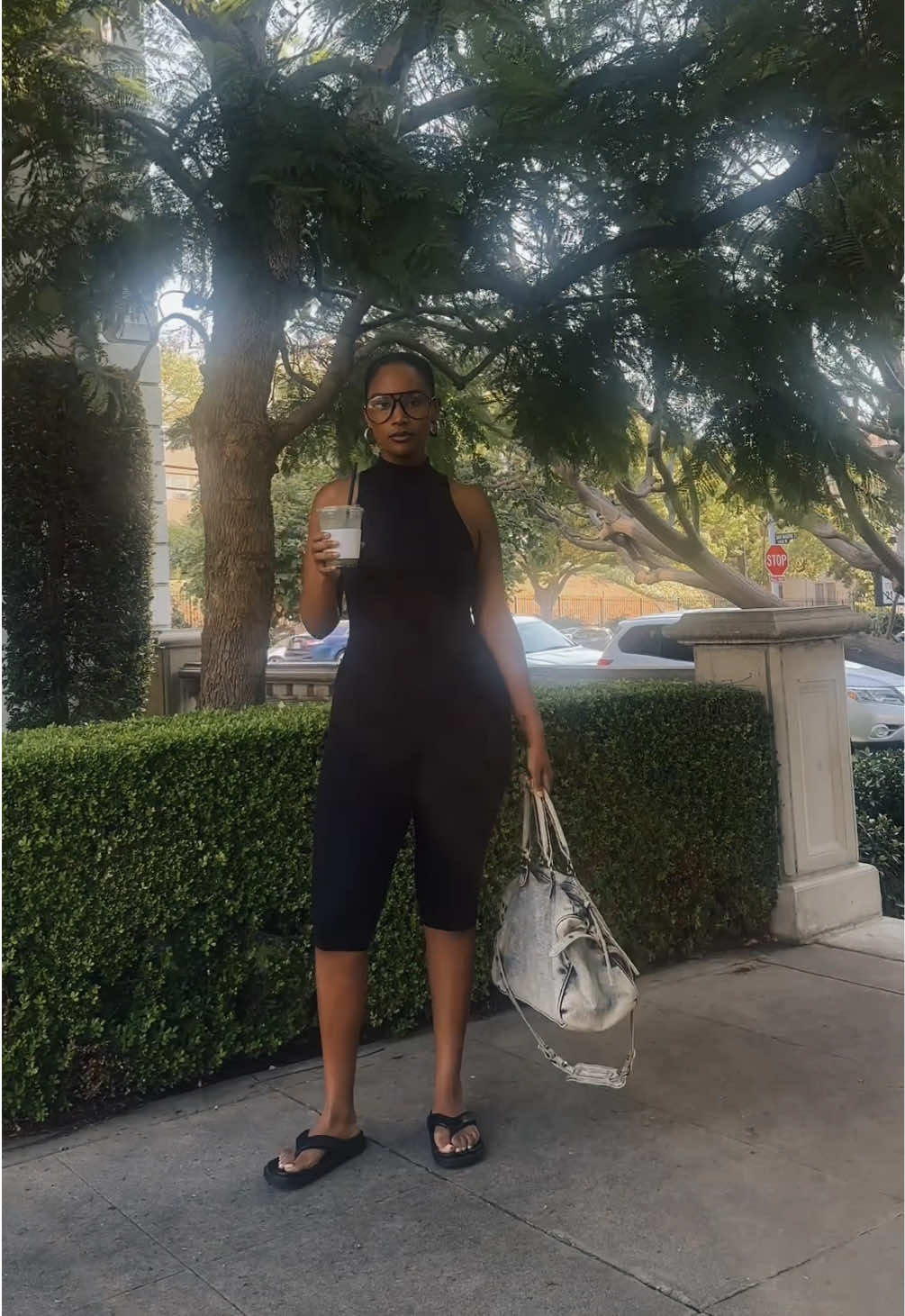 all black summer ootd, yes pls